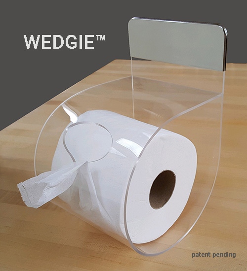 Acrylic Toilet Paper Reserve & Dispenser